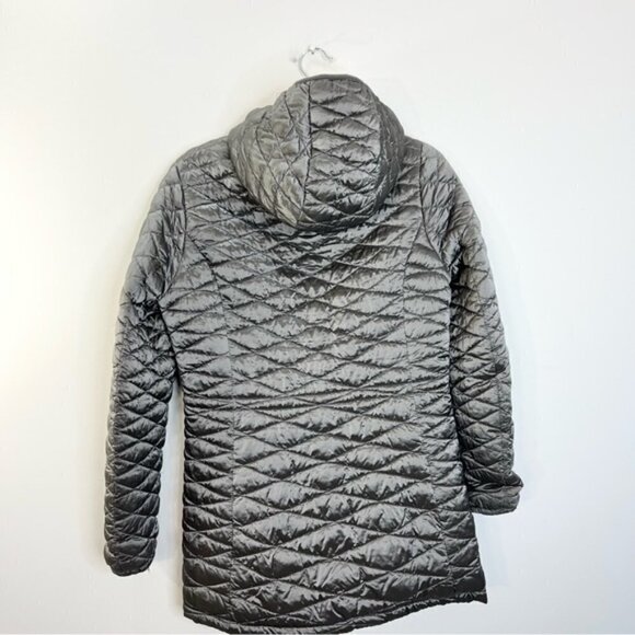 Steve Madden metallic grey quilted Glacier Shield hooded parka S - Picture 4 of 14